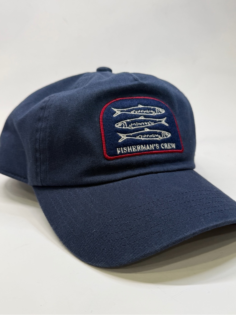 Goodfellow & Co Navy Blue Baseball Cap with Embroidered Fish Patch